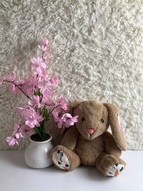 JOYWARD BRAND BEIGE PLUSH RABBIT/BUNNY STUFFED ANIMAL~NEW WITH TAGS!